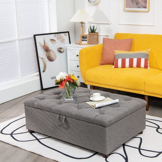 KOMFOTT Folding Ottoman Sleeper Chair With Mattress, Convertible Fold Out Sofa Bed