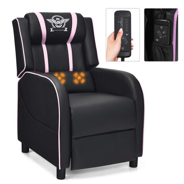 KOMFOTT Adjustable Massage Gaming Chairs for Adults w/Footrest, Remote Control & Side Pocket