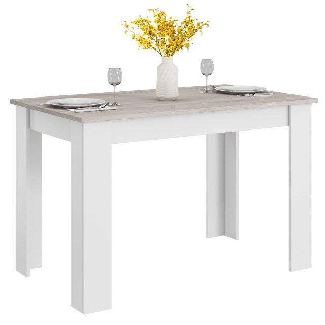 KOMFOTT Wooden Dining Table, Modern Kitchen Table for 4, 47" L x 28" W x 30" H