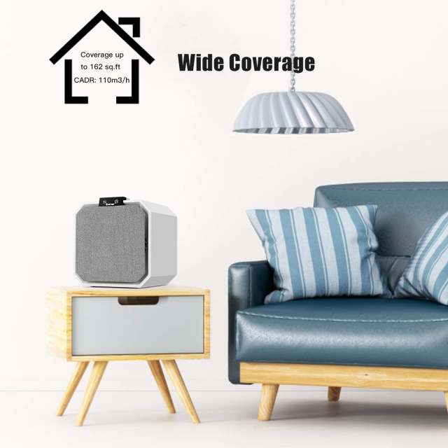 Desktop HEPA Air Purifier Home Air Cleaner with 2-in-1 Composite HEPA Filter