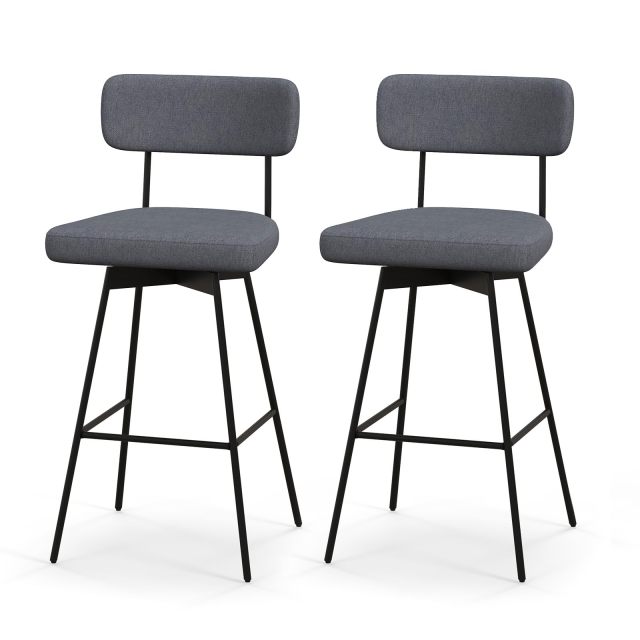 29” Upholstered Bar Height Chairs with Back