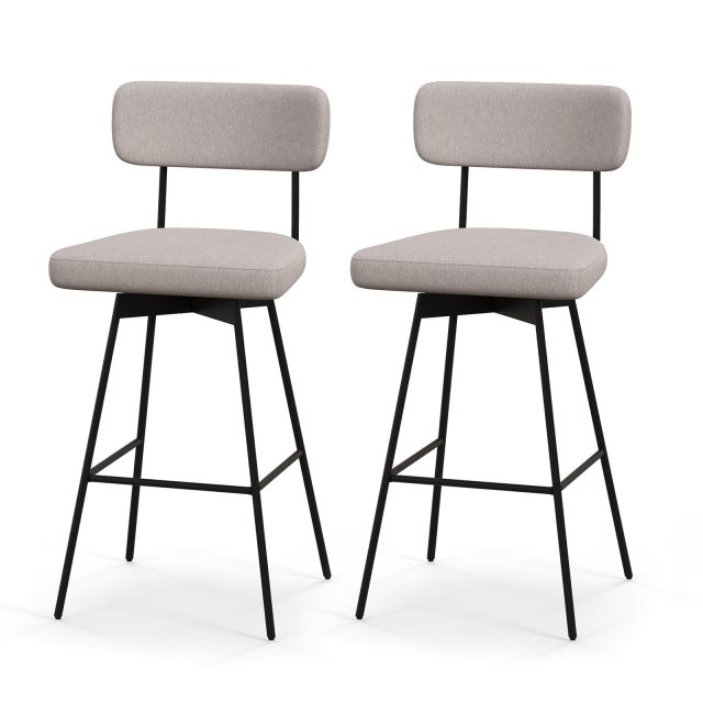 29” Upholstered Bar Height Chairs with Back