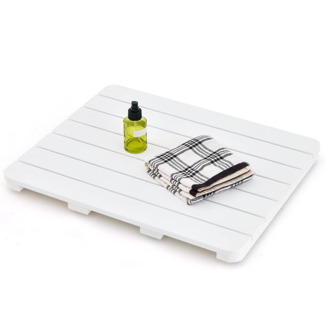 Non-Slip Shower Mat for Indoor & Outdoor with Slatted Design for Bathtub Doorway Pool Patio