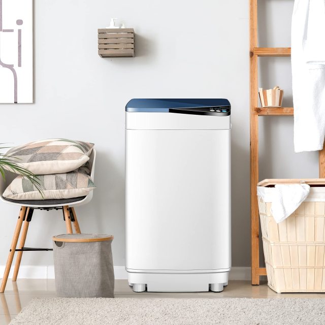 ARLIME Compact Mini Full-Automatic Laundry 2-In -1 Washer & Spin Dryer 7.7lbs Capacity