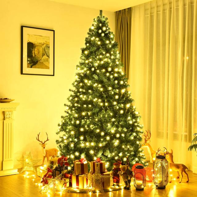 8Ft Pre-lit Artificial Christmas Tree with 430 LED Lights