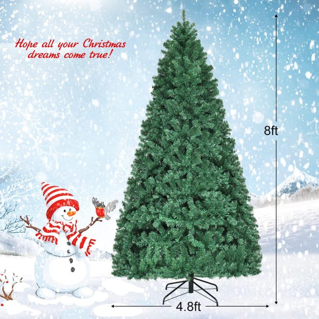 8Ft Pre-lit Artificial Christmas Tree with 430 LED Lights