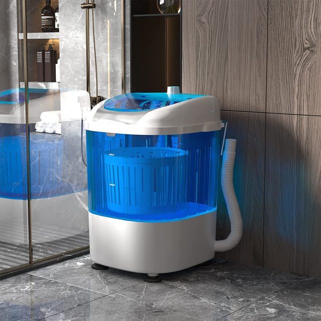 Portable Washing Machine, Mini Washer and Dryer Combo w/ 5.5lbs Washing Capacity, Spin Cycle Basket