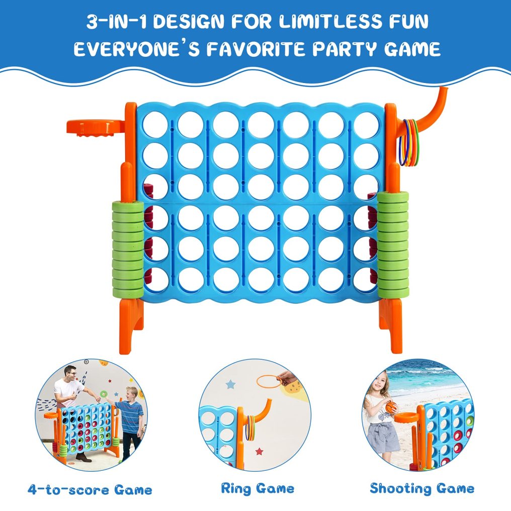 2.5Ft Indoor Outdoor Game with Basketball Hoop