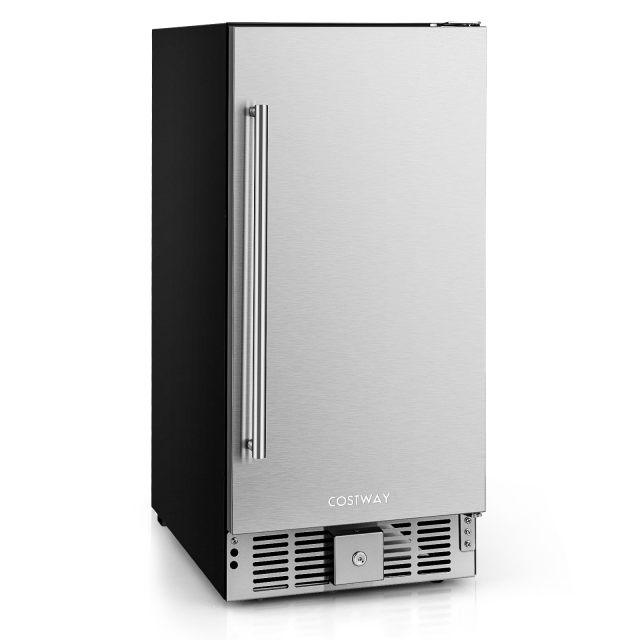 115 Cans Compact Beverage Refrigerator with Adjustable Shelves & Stainless Steel Door