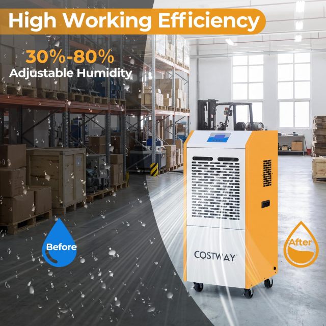 290 Pints Commercial Dehumidifier with Pump