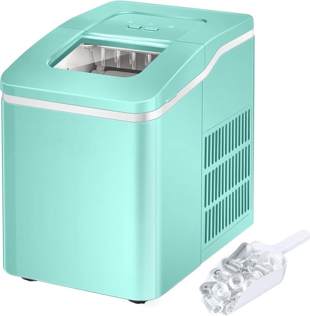 ARLIME Portable Ice Maker Machine for Countertop, Bullet Ice Cubes Ready in 8 Mins, 26LBS/24H