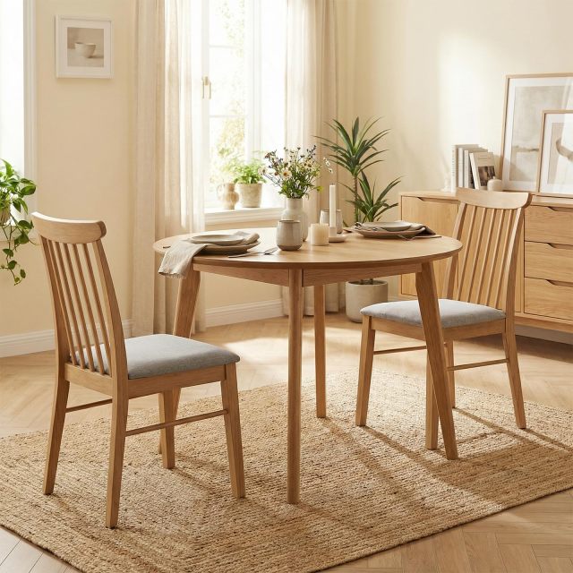 Armless Dining Chairs Set of 2/4 Mid-Century Accent Kitchen Chairs with Padded Cushion