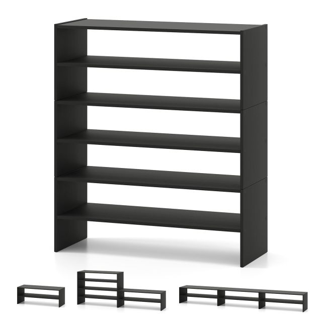 Extra Wide Shoe Shelf Organizer with Stackable Design
