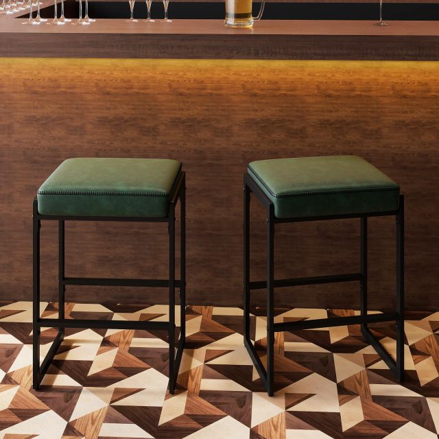 Mid-Century Modern 26-inch Backless Counter Height Stools Set of 2/4