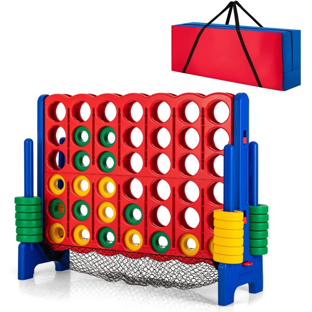 Jumbo 4-to-Score Giant Game Set with Storage Carrying Bag & Mesh Pocket