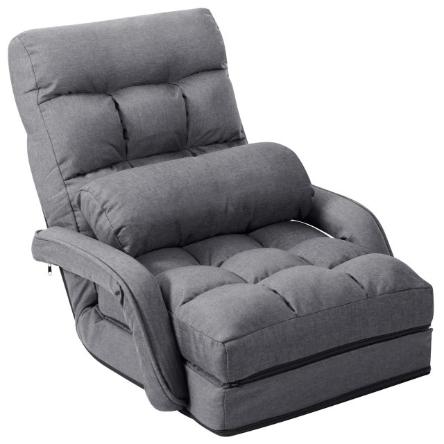 Adjustable Floor Chair Folding Lazy Sofa Chair with 5 Positions