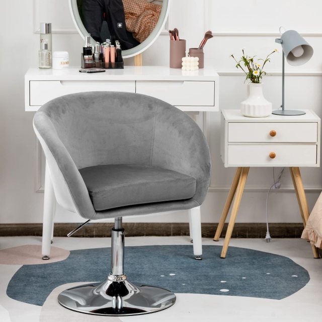 Vanity Chair Height Adjustable Modern Velvet Makeup Chair