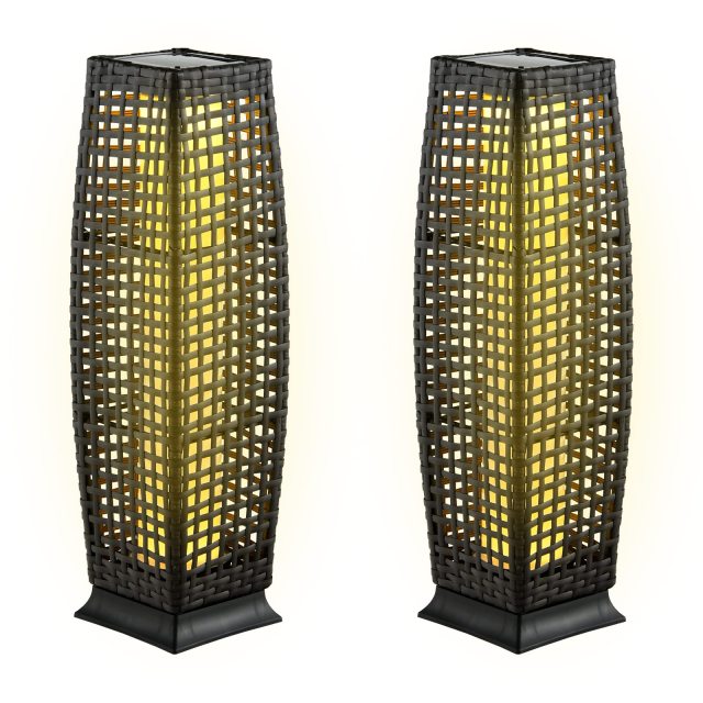 ARLIME 2-Piece Outdoor Solar Powered Floor Lamps