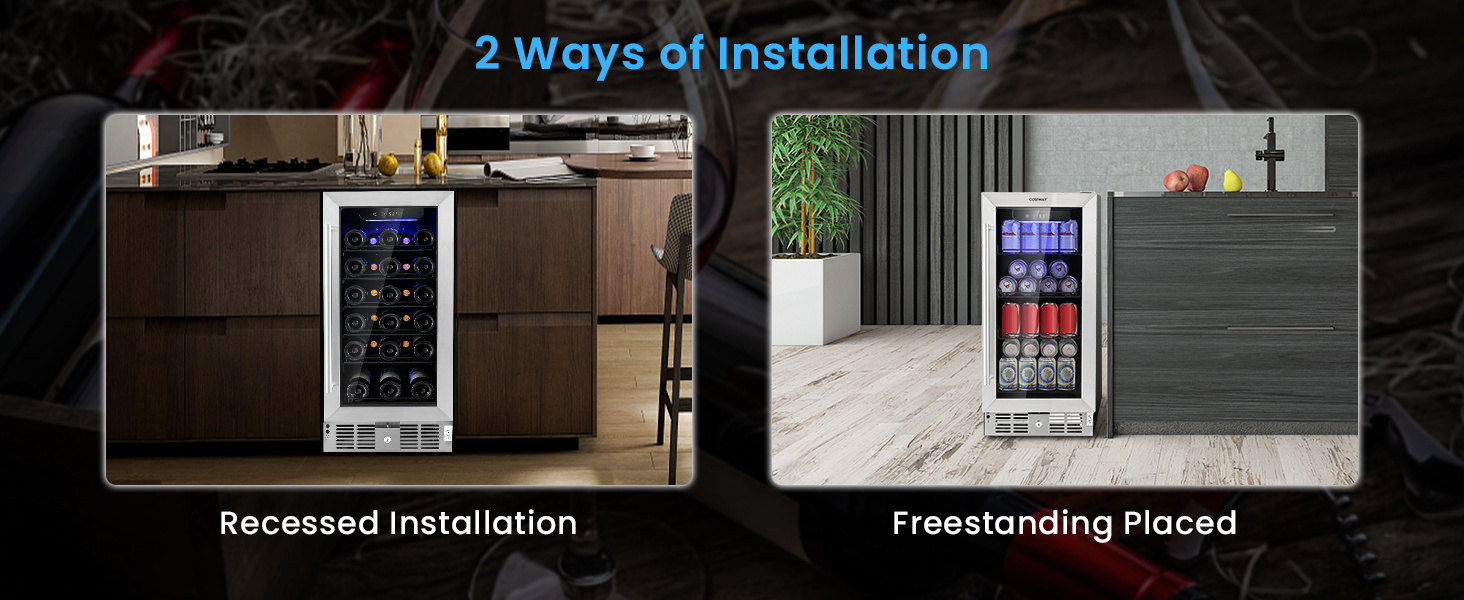 built-in wine fridge