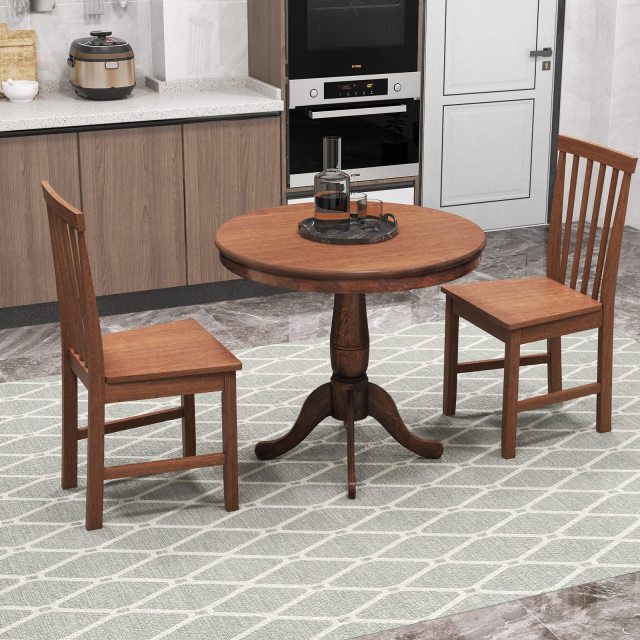 Armless Wooden Chairs with High Back for Kitchen