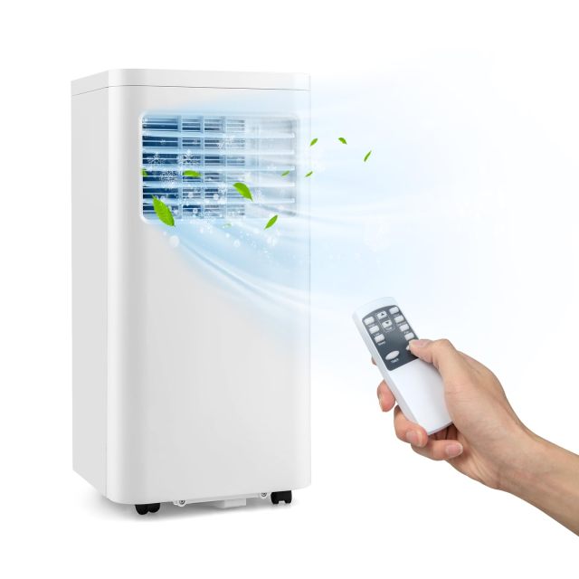 ARLIME Portable Air Conditioner w/Remote Control, 8000 BTU AC Unit Fan & Dehumidifier