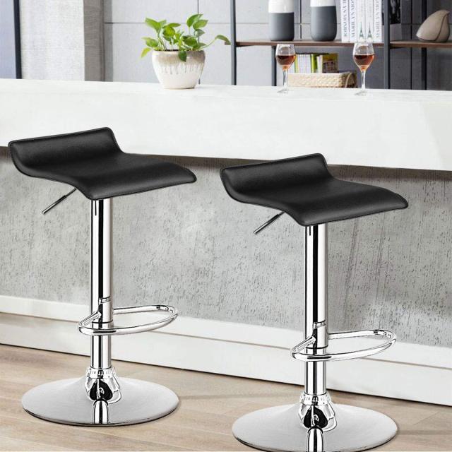 Bar Stools Set of 2 Modern Swivel Contemporary barstools with Adjustable Height