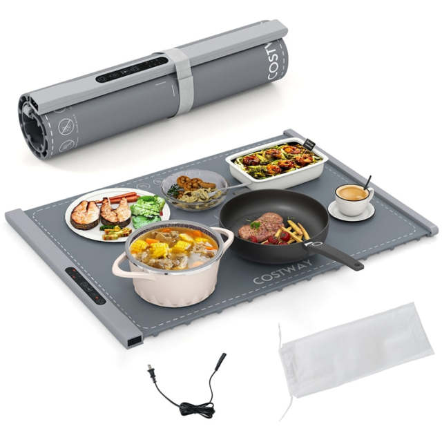 Portable Silicone Heating Mat with 3 Temperature Levels & 4 H Timer