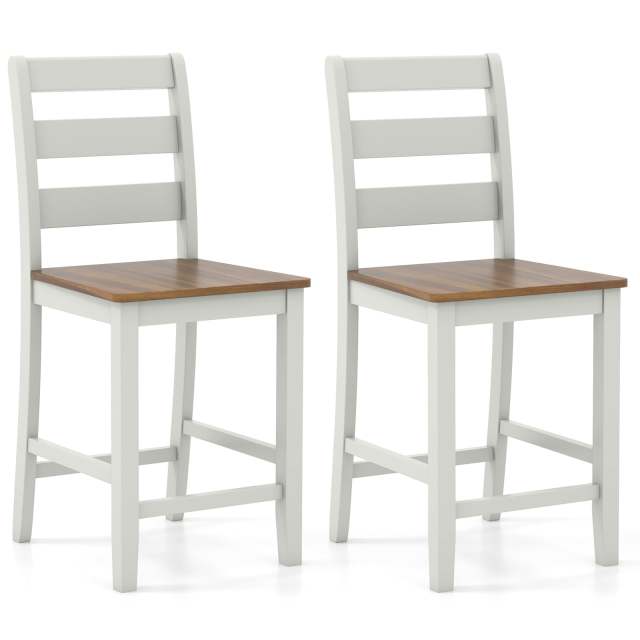 Set of 2/4 Counter Height Chairs 24'' Wooden Bar Stools
