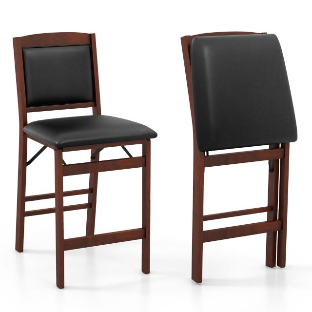 Set of 2/4 Counter Height Chairs 24.5” Folding Kitchen Island Stool
