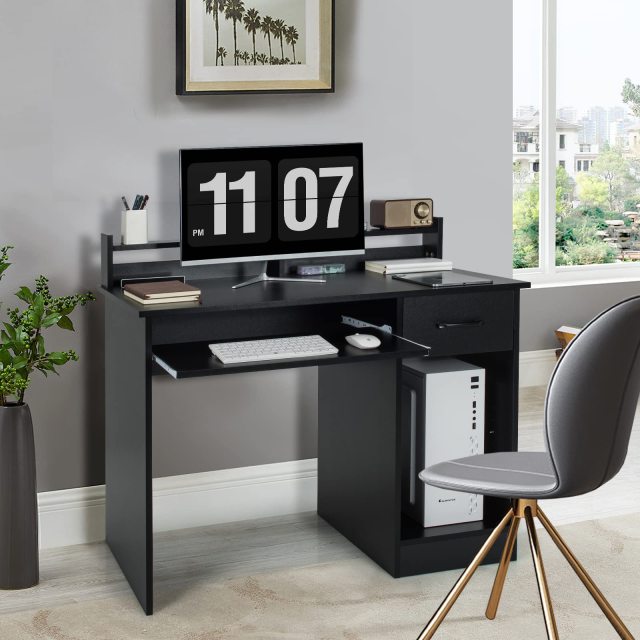 Computer Desk with Hutch Home Office Desk with Drawer