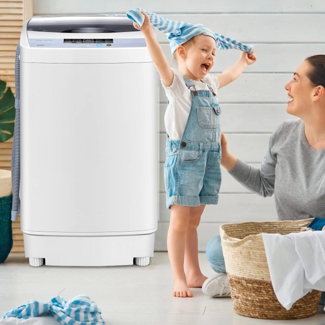 12 Lbs Capacity Full automatic Washer with 10 Wash Programs