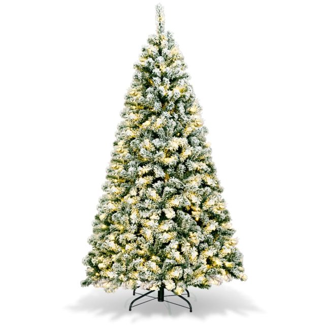 6Ft Pre-Lit Artificial Christmas Tree with 250 Led Lights 928 Branch Tips