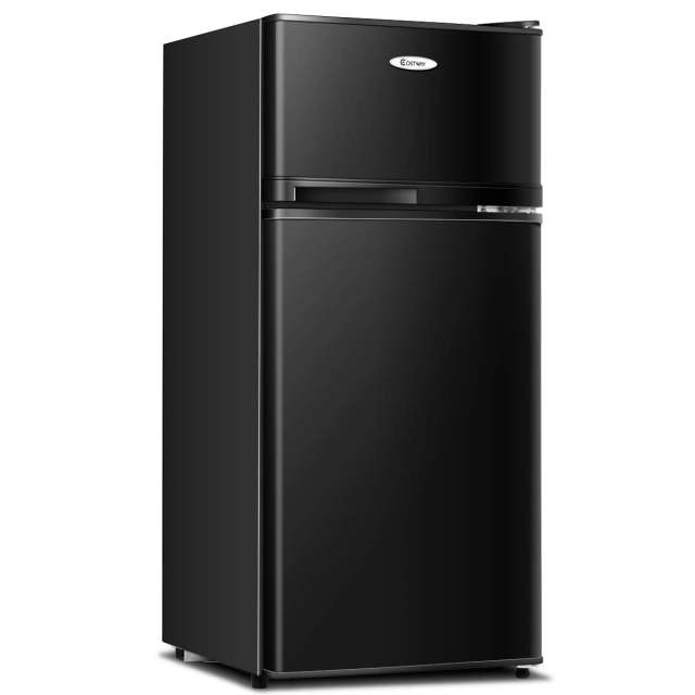 ARLIME Compact Refrigerator, 3.4 Cu. Ft. Classic Fridge with Adjustable Removable Glass Shelves