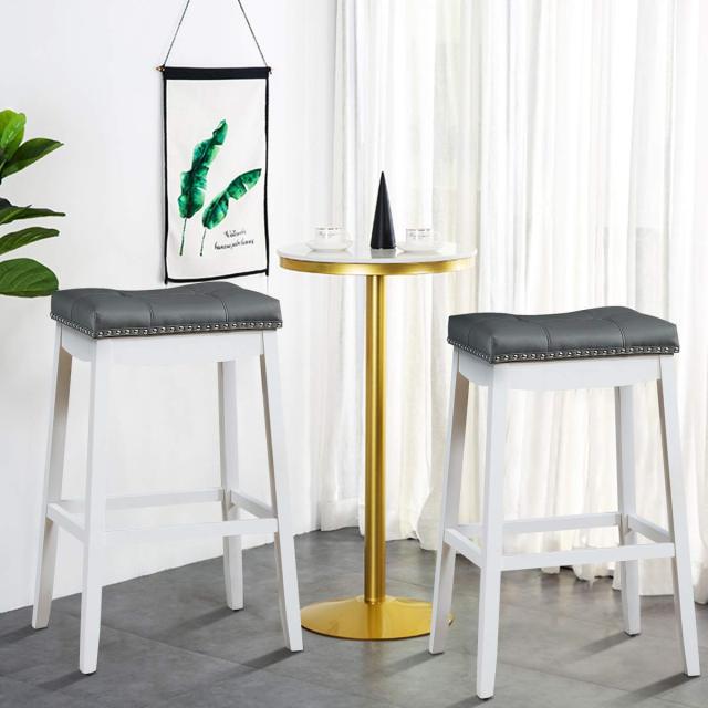 Bar Stools Set of 2/4 29-Inch Height Backless Counter Stool