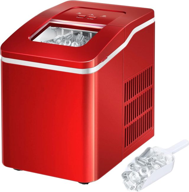 ARLIME Portable Ice Maker Machine for Countertop, Bullet Ice Cubes Ready in 8 Mins, 26LBS/24H