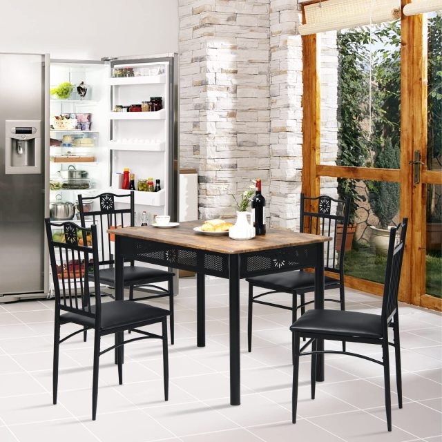 5 Pieces Dining Table Set Modern Kitchen Table Set for 4 Person