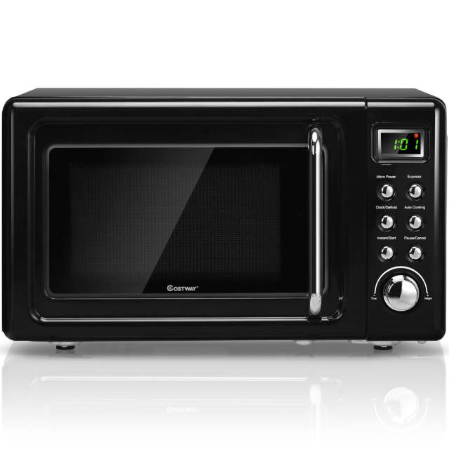 ARLIME Small Microwave, 0.7Cu.ft 700 Watt Countertop Microwave with 5 Micro Power Defrost & Auto Cooking Function