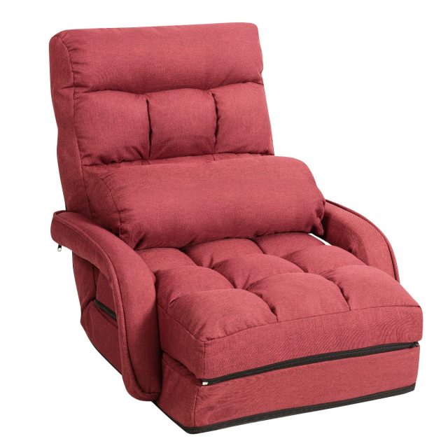 Adjustable Floor Chair Folding Lazy Sofa Chair with 5 Positions