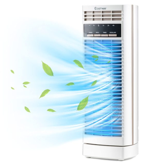 Tower Fan 14 Inches Portable Oscillating Desk Fan with 3 Speeds