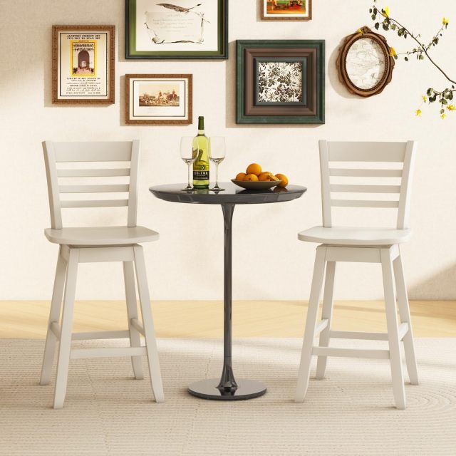 Bar Stools Set of 2/4 24.5 Inch Swivel Counter Height Bar Chairs