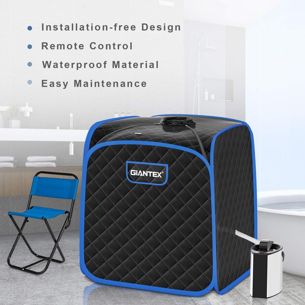 Portable 3L Therapeutic Steam Sauna with Blast-Proof Remote Control, 9-Level Adjustable Temperature & Timer