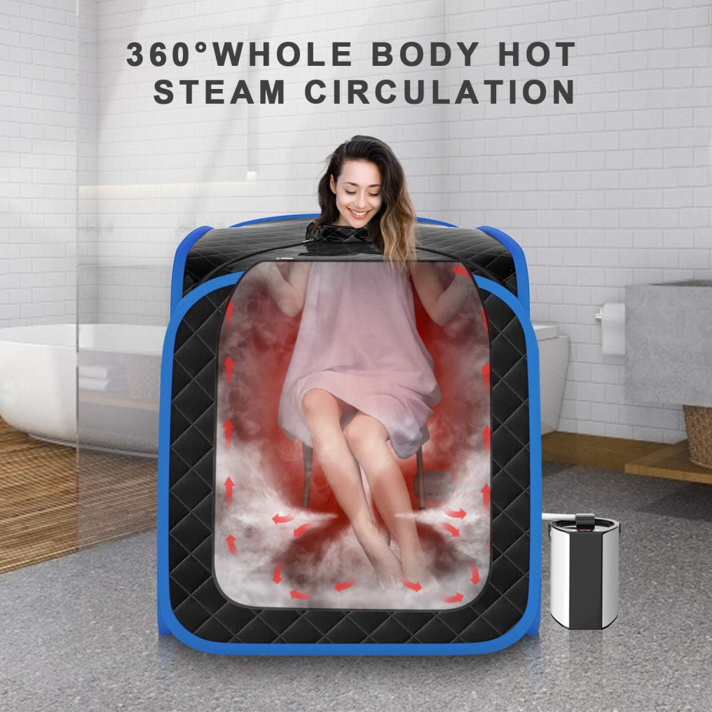 Portable 3L Therapeutic Steam Sauna with Blast-Proof Remote Control, 9-Level Adjustable Temperature & Timer
