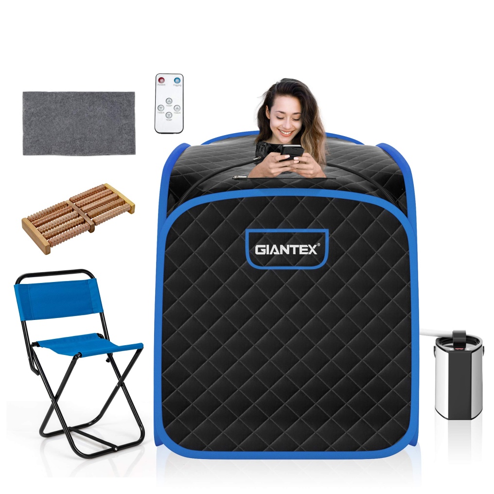 Portable 3L Therapeutic Steam Sauna with Blast-Proof Remote Control, 9-Level Adjustable Temperature & Timer