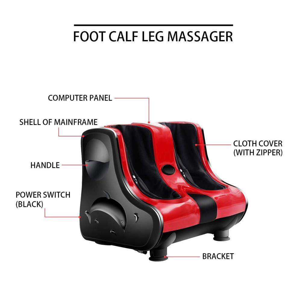 Electric Leg Calf Foot Massager Machine w/ Heat for Tired Feet