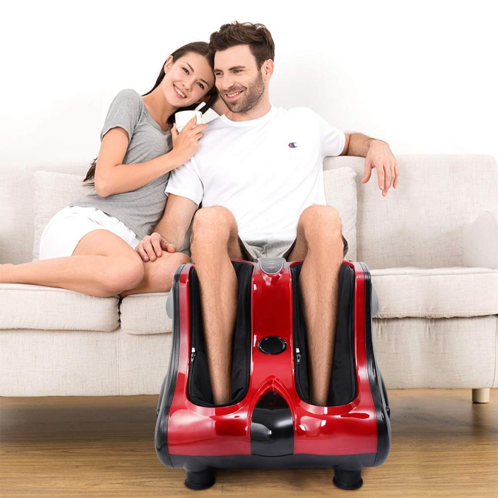 Electric Leg Calf Foot Massager Machine w/ Heat for Tired Feet