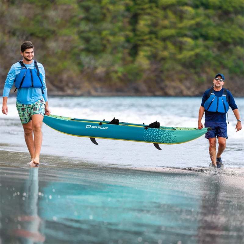 2-Person Inflatable Kayak with 2 Aluminium Paddles, EVA Padded Seats, 507LB Capacity, Carry Bag & Repair Kit, Portable Touring Kayak for Adults
