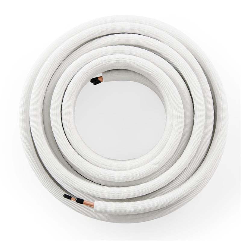 25/50 FT Mini Split Line Set, Copper Pipes Tubing Extension with 3-Layer Thickened Insulation for Air Conditioner & Heat Pump Systems