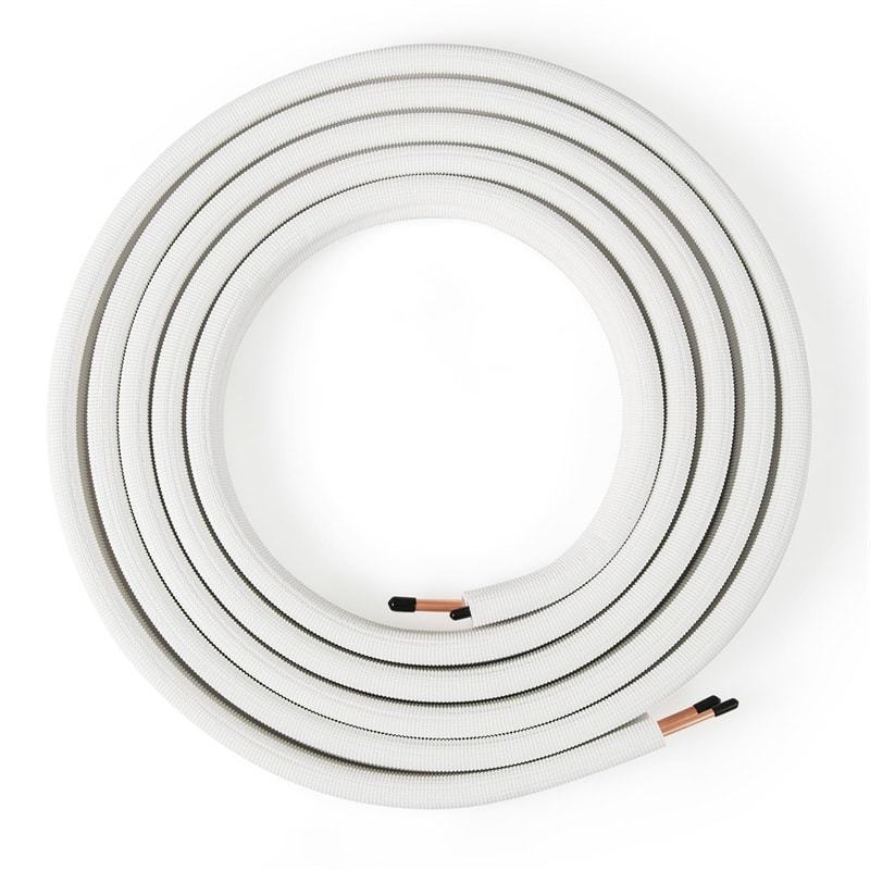 25/50 FT Mini Split Line Set, Copper Pipes Tubing Extension with 3-Layer Thickened Insulation for Air Conditioner & Heat Pump Systems