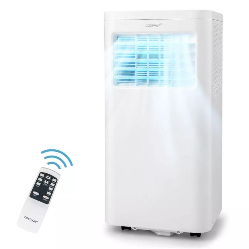 10000 BTU Portable Air Conditioner, 3-in-1 AC Unit, Fan & Dehumidifier with Remote Control, 24H Timer, Window Kit & Wheels for Rooms up to 350 sq.ft