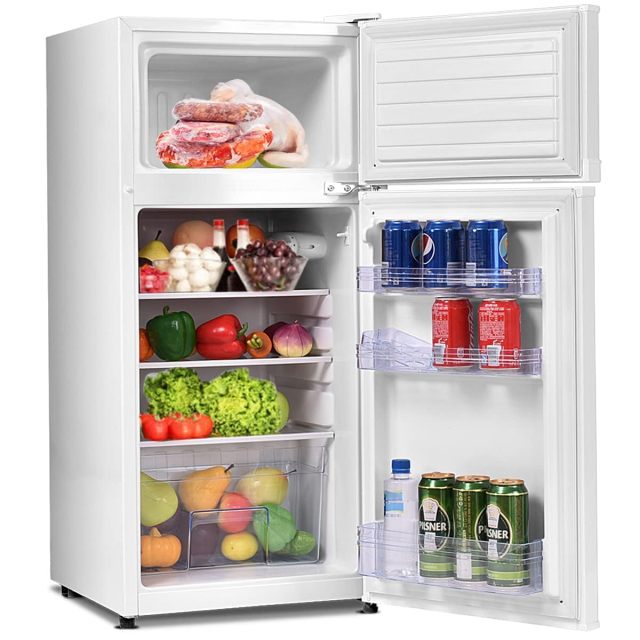 ARLIME Compact Refrigerator, 3.4 Cu. Ft. Classic Fridge with Freezer and Shelves